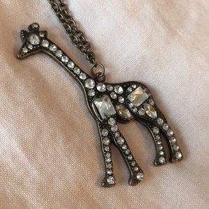 Rhinestone Giraffe necklace 🦒